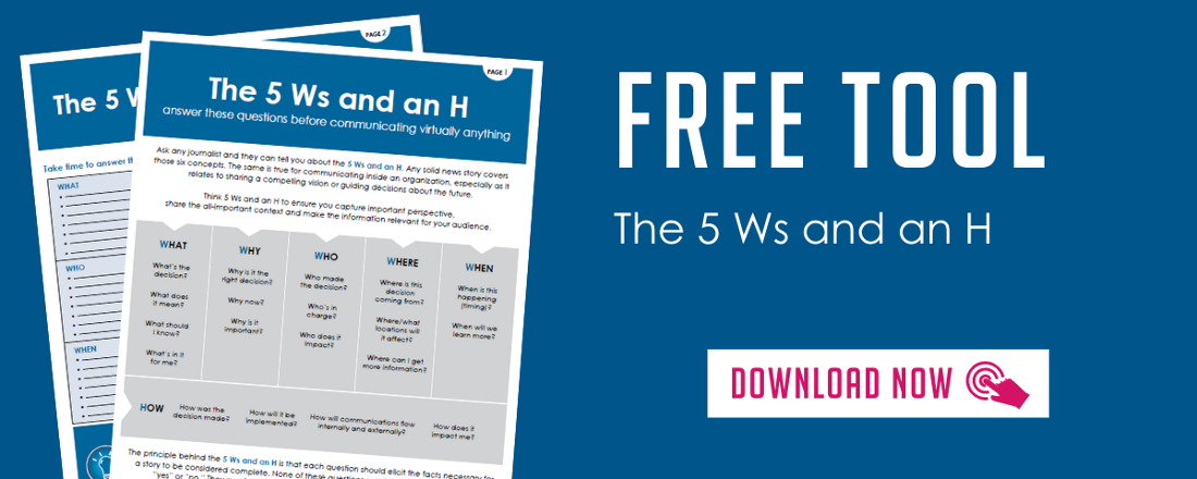 The 5 Ws and an H tool - free download